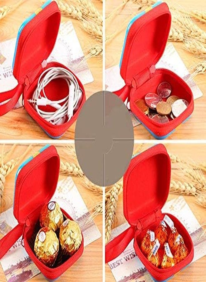 TIC TAC TOC Coin Purse for Women & Kids - Cute Mini Wallet with Zipper Closure - Small Handbag for Coins, Headphones, Jewelry & Essentials - Mixed Design Pouch Set 2 Pcs - Image 2